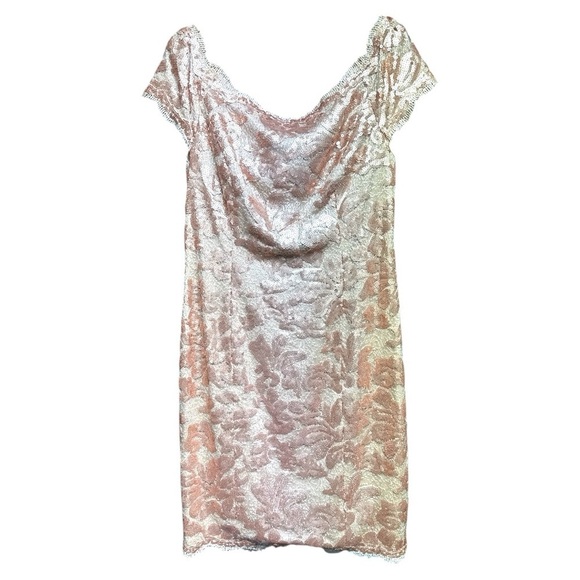 JS Collection Off The Shoulder Sequined Sheath Dress Size 14 - Picture 2 of 9